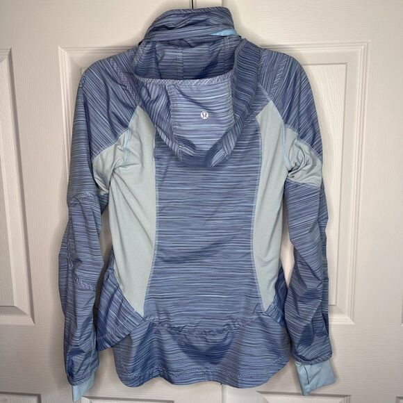 Lululemon Run: Make A Break Jacket Twisted Stripe Caspian Blue - Picture 4 of 9